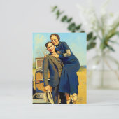 Carte Postale Bonnie Parker Clyde Barrow 1933 Peinture Faux (Debout devant)