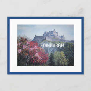Carte Postale Bonnie Scotland beau château d'Édimbourg art