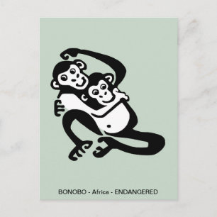 Carte Postale BONOBO - Chimpanzé - Faune - Primate
