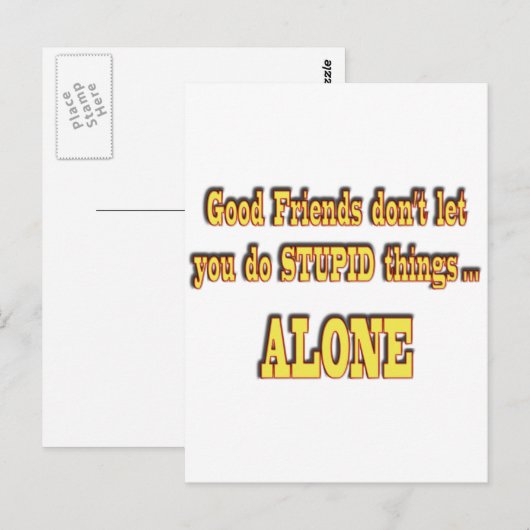 Carte Postale Bons amis (Devant / Derrière)