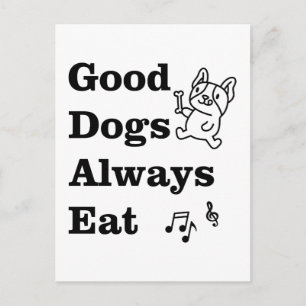 Carte Postale Bons Chiens Mangent Toujours Théorie Musicale GDAE