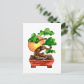 Carte Postale Bonsai Tree et Sun japonais (Debout devant)