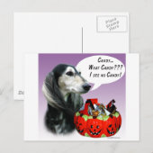 Carte Postale Bonus d'Halloween Saluki (Devant / Derrière)