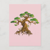Carte Postale Bonzaï géant en dessin couleurs (Devant)