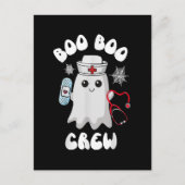 Carte Postale Boo Boo Crew Cute Nurse Ghost Funny Halloween (Devant)