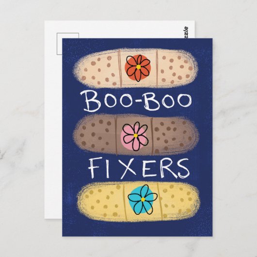 Carte postale Boo-Boo Fixer Bandaids (Devant / Derrière)