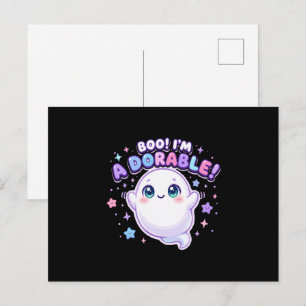Carte Postale Boo je suis adorable petit fantôme mignon