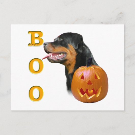 Carte Postale Boo Rottweiler (Devant)
