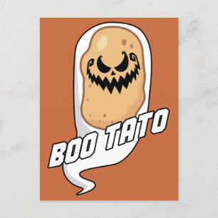 Carte Postale Boo-Tato Éffrayant de la pomme de terre Halloween