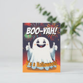 Carte Postale Boo-yah C'est un joyeux fantôme d'Halloween (Debout devant)