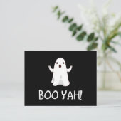Carte Postale Boo Yah Funny Fantôme d'Halloween (Debout devant)
