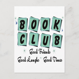 Carte Postale Book Club Retro - Good Friends, Times and Laughn