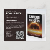Carte Postale Book Launch Author Promo Photo QR Code (Devant)