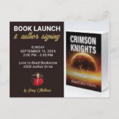 Carte Postale Book Launch Author Signing Promotional Marketing (Devant)