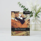 Carte Postale Book Lover Reader Merci mais je suis réservé (Debout devant)