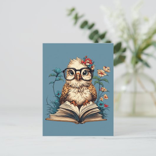 Carte Postale Bookish Bird (Debout devant)
