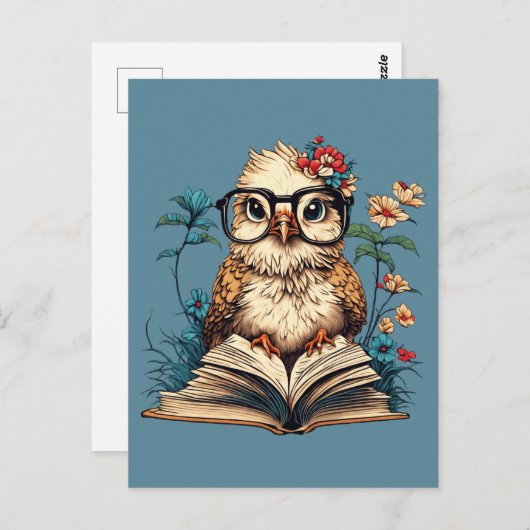 Carte Postale Bookish Bird (Devant / Derrière)