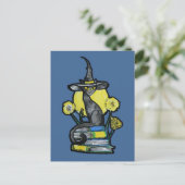 Carte Postale Bookish Cat Witch (Debout devant)