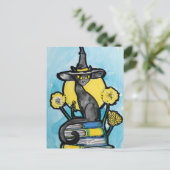 Carte Postale Bookish Cat Witch                                  (Debout devant)