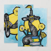 Carte Postale Bookish Cat Witch                                  (Devant / Derrière)