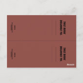 Carte Postale Bookmarkers de boeuf de musc (Dos)