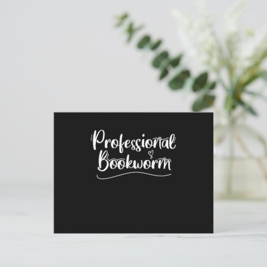 Carte Postale Bookworm I Love Lecture Livres (Debout devant)