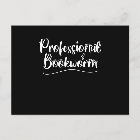 Carte Postale Bookworm I Love Lecture Livres (Devant)