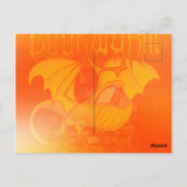 Carte Postale Bookwyrm : The Library Dragon (Dos)