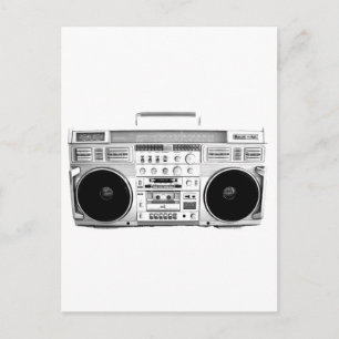 Carte Postale Boom Box Ghetto Blaster 80s les années 70 Joueur C