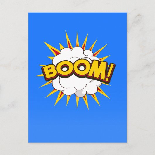 Carte Postale Boom ! Explosion de dessin (Devant)