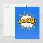 Carte Postale Boom! Explosion de dessin animé (Devant / Derrière)