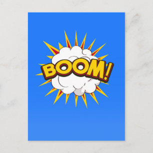 Carte Postale Boom! Explosion de dessin animé