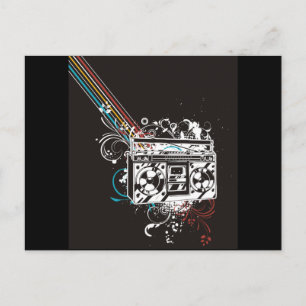 Carte Postale Boombox Boom Box Ghetto Blaster Jambox