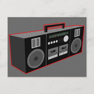 Carte Postale Boombox des années 1980