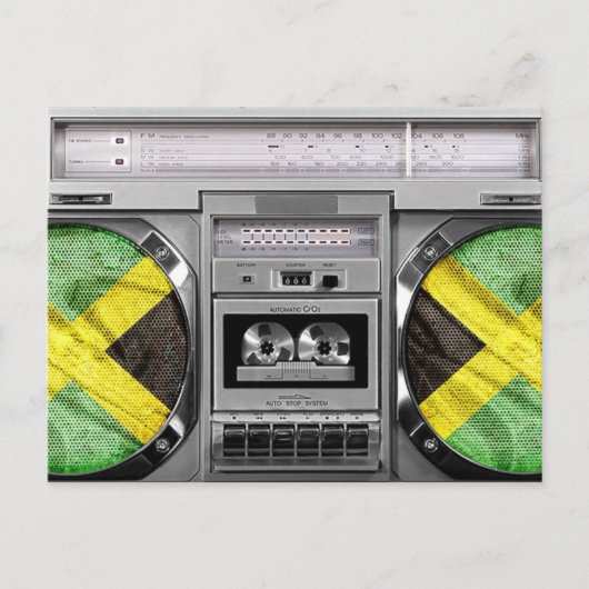 Carte Postale Boombox Jamaïque (Devant)