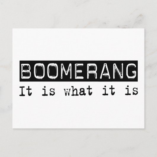 Carte Postale Boomerang C'Est (Devant)