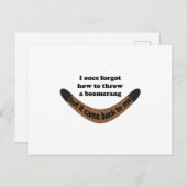 Carte Postale Boomerang Joke (Devant / Derrière)