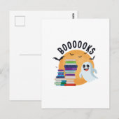 Carte Postale Boooooks Halloween, Booooks Cute Halloween (Devant / Derrière)