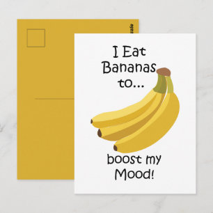 Carte Postale Boost de fruit de banane améliore mon humeur drôle