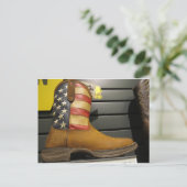 Carte Postale Boot Patriotique Cowboy (Debout devant)