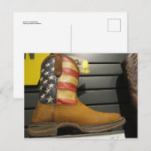 Carte Postale Boot Patriotique Cowboy (Devant / Derrière)