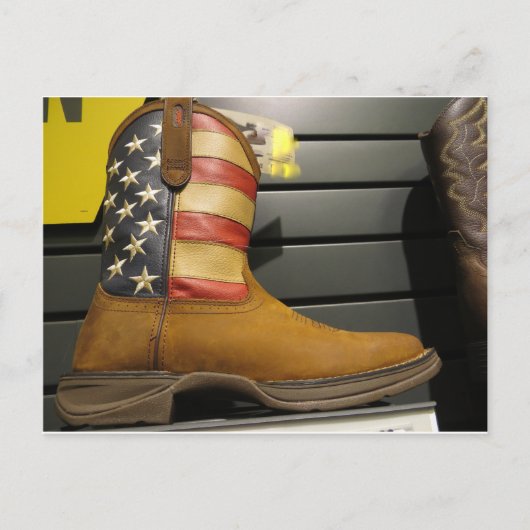 Carte Postale Boot Patriotique Cowboy (Devant)