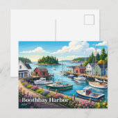 Carte Postale Boothbay Harbor États-Unis (Devant / Derrière)