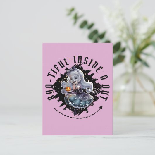 Carte Postale "Bootiful Inside & Out" Halloween Ghost mignonne f (Debout devant)