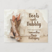 Carte Postale Boots & Bubbly Texas Bride à Boots Bridal Shower (Devant)