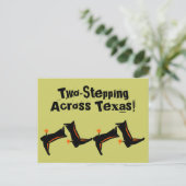 Carte Postale Boots Cowboy Deux pas à travers Texa (Debout devant)