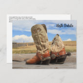 Carte Postale Boots from North Dakota (Devant / Derrière)