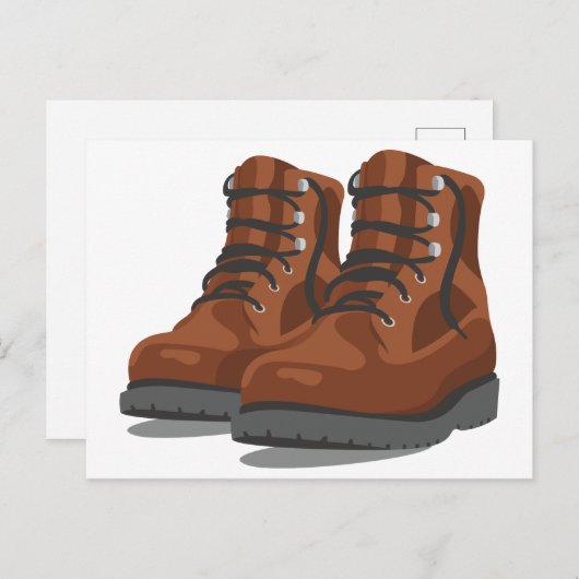 Carte Postale Boots randonnées (Devant / Derrière)