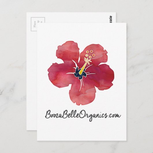 Carte Postale BoozaBelle Organiques (Devant / Derrière)