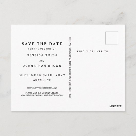 Carte Postale Booze drôle, Nourriture photo mariage Enregistrer (Dos)